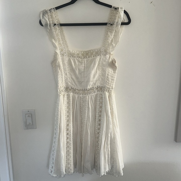 Free People White Verona Mini Dress - Picture 10 of 14